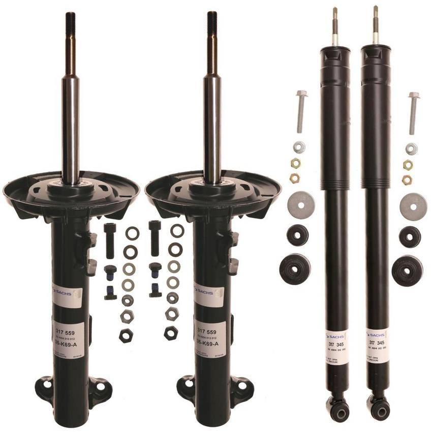 Mercedes Suspension Strut and Shock Absorber Assembly Kit - Front and Rear 2033263800 - Sachs 4015468KIT